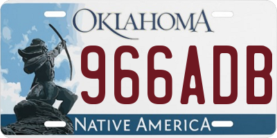 OK license plate 966ADB