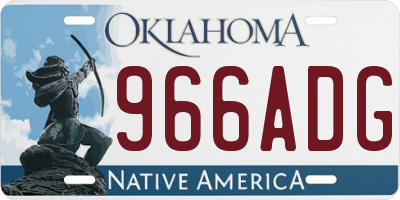 OK license plate 966ADG