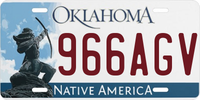 OK license plate 966AGV