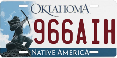 OK license plate 966AIH