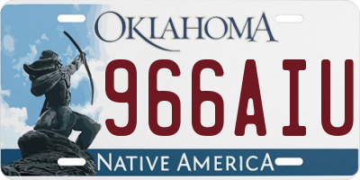 OK license plate 966AIU
