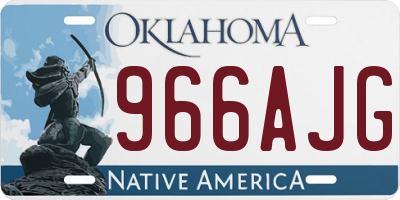 OK license plate 966AJG