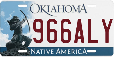 OK license plate 966ALY