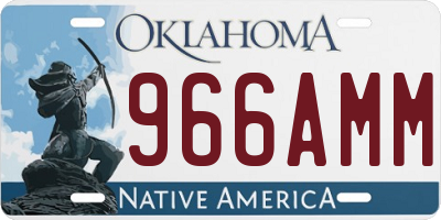 OK license plate 966AMM