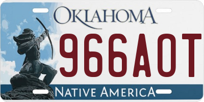 OK license plate 966AOT