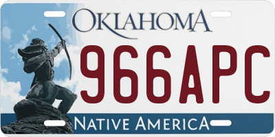 OK license plate 966APC