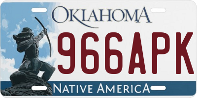 OK license plate 966APK