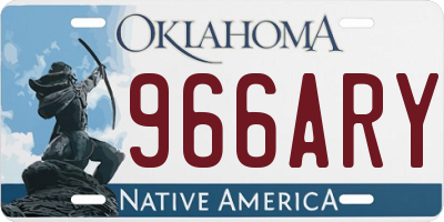 OK license plate 966ARY