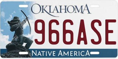 OK license plate 966ASE