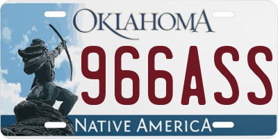 OK license plate 966ASS
