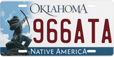 OK license plate 966ATA