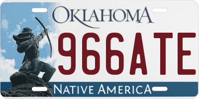 OK license plate 966ATE