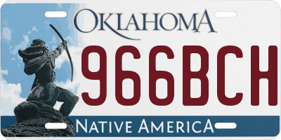 OK license plate 966BCH