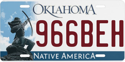OK license plate 966BEH