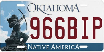 OK license plate 966BIP