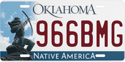 OK license plate 966BMG