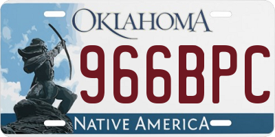 OK license plate 966BPC