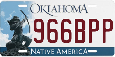 OK license plate 966BPP