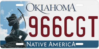 OK license plate 966CGT