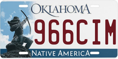 OK license plate 966CIM