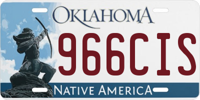 OK license plate 966CIS