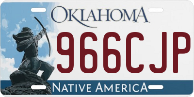 OK license plate 966CJP