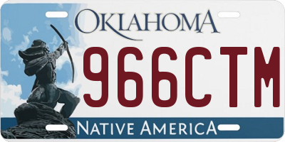 OK license plate 966CTM