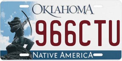 OK license plate 966CTU