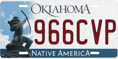 OK license plate 966CVP