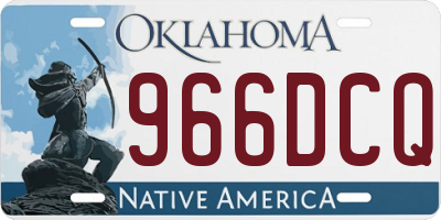 OK license plate 966DCQ