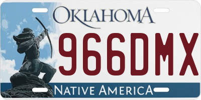 OK license plate 966DMX