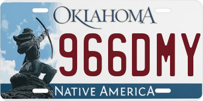 OK license plate 966DMY