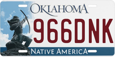 OK license plate 966DNK