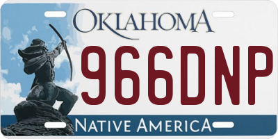 OK license plate 966DNP