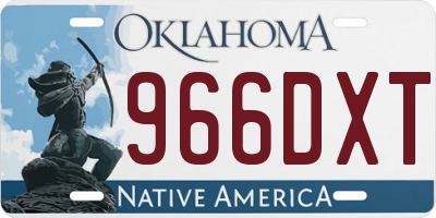 OK license plate 966DXT
