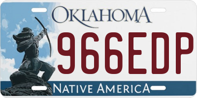 OK license plate 966EDP