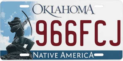 OK license plate 966FCJ