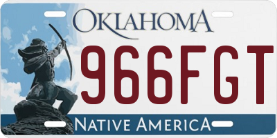 OK license plate 966FGT