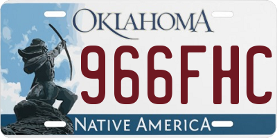 OK license plate 966FHC