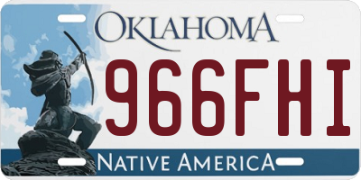 OK license plate 966FHI