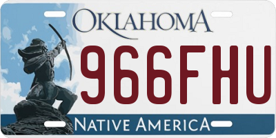 OK license plate 966FHU
