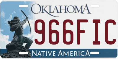 OK license plate 966FIC