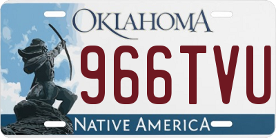 OK license plate 966TVU