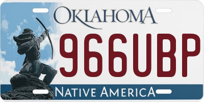 OK license plate 966UBP