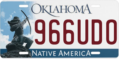 OK license plate 966UDO
