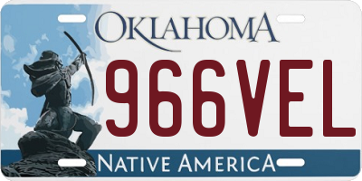 OK license plate 966VEL