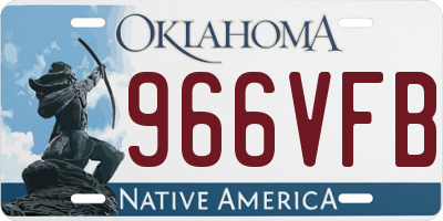 OK license plate 966VFB