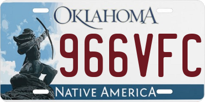 OK license plate 966VFC