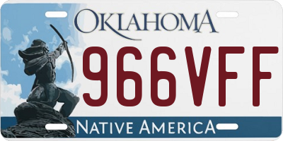 OK license plate 966VFF