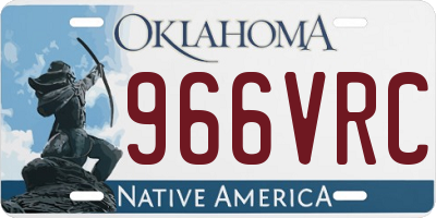 OK license plate 966VRC